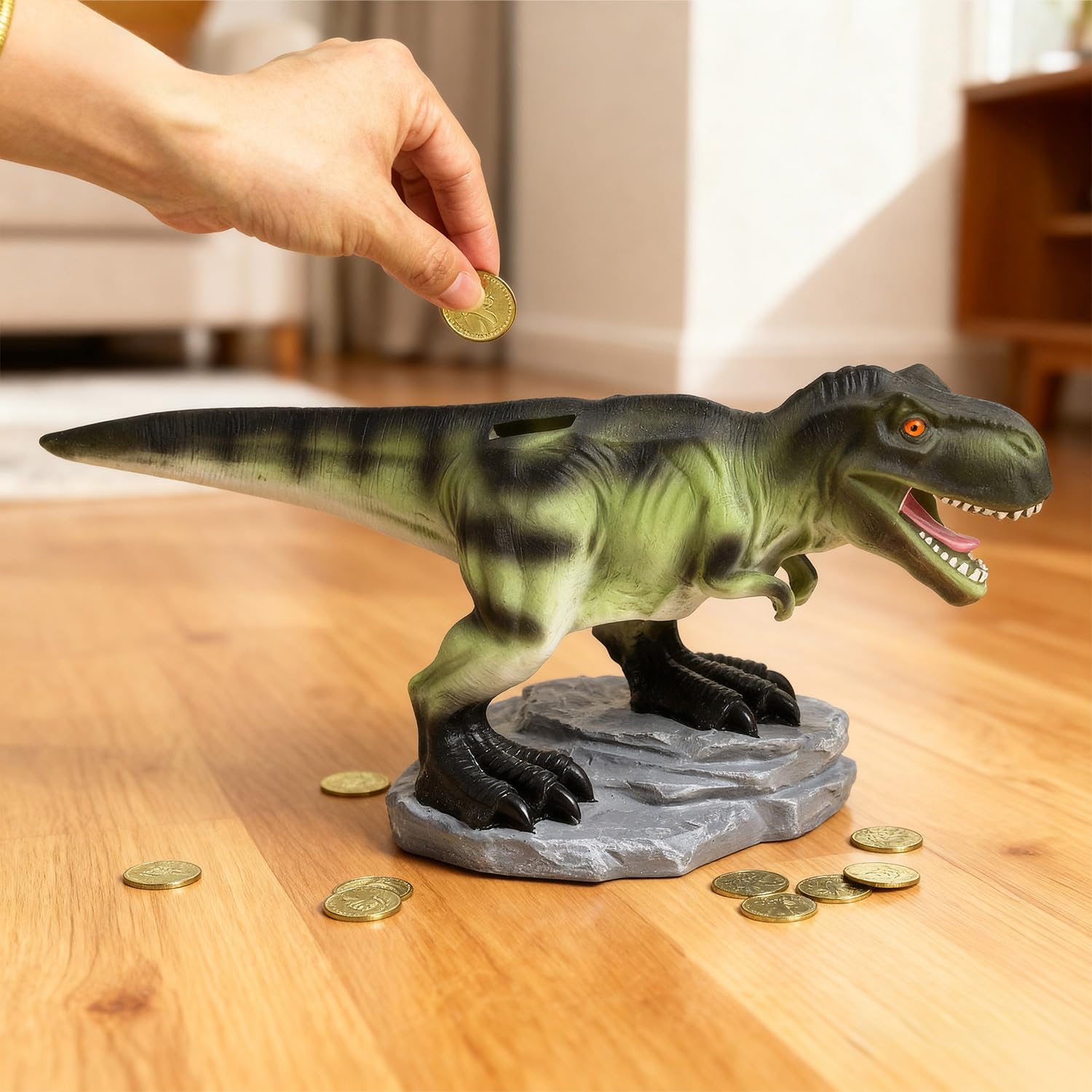 Amazon.co.jp: Gaolinci ティラノサウルス 樹脂貯金箱